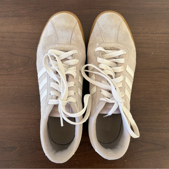 adidas Shoes - Adidas Suede Women's Sneakers Beige Striped Casual Streetwear